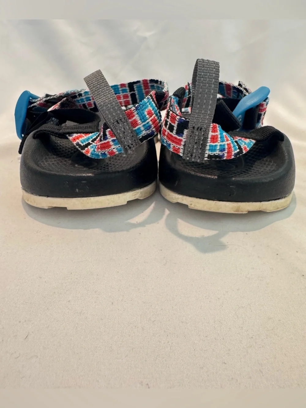 Chaco Z/1 EcoTread Sandals Children's Red Blue Black Geometric Kids Sz 5 Outdoor